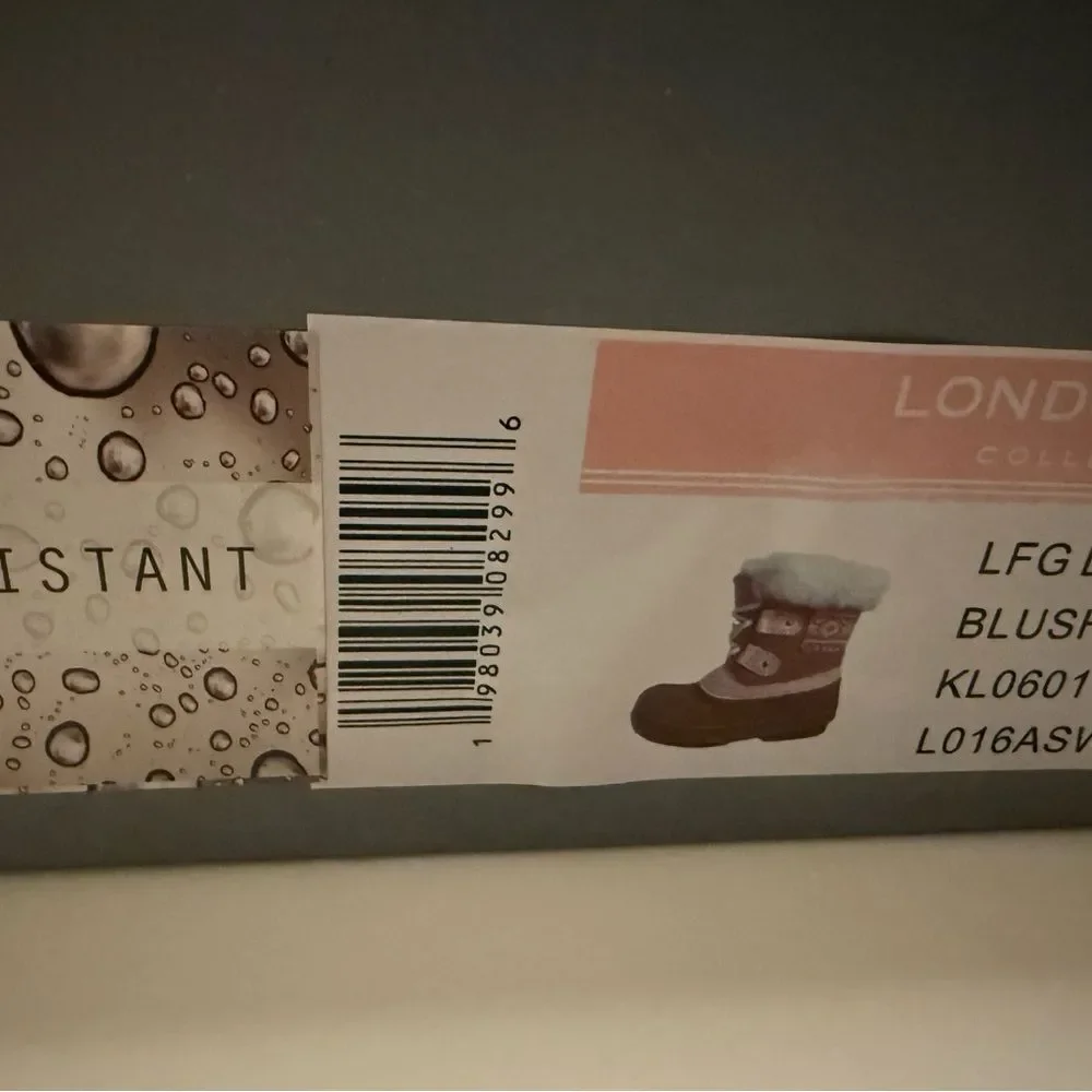 LONDON FOG Toddler Girls Lil Tottenham Snow Boots, Pink, New in Box
